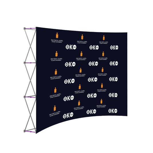 Pop-Up Curved Wall Tension Fabric Banner