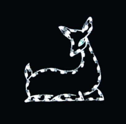 3 ft. Laying Deer Silhouette Christmas Ground Mount Decoration