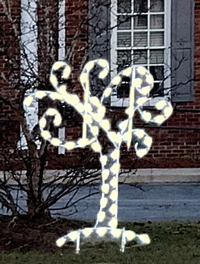 5' Winter Tree Silhouette Christmas Ground Mounted Decoration