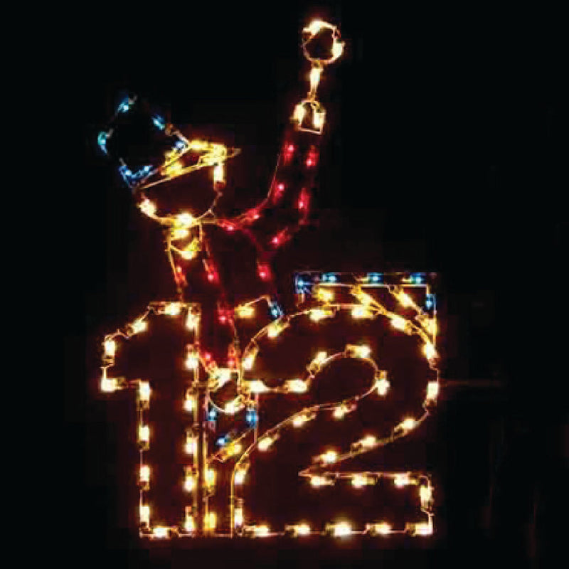 Load image into Gallery viewer, 5' 12 Days of Christmas Silhouette Christmas Ground Mounted Decoration
