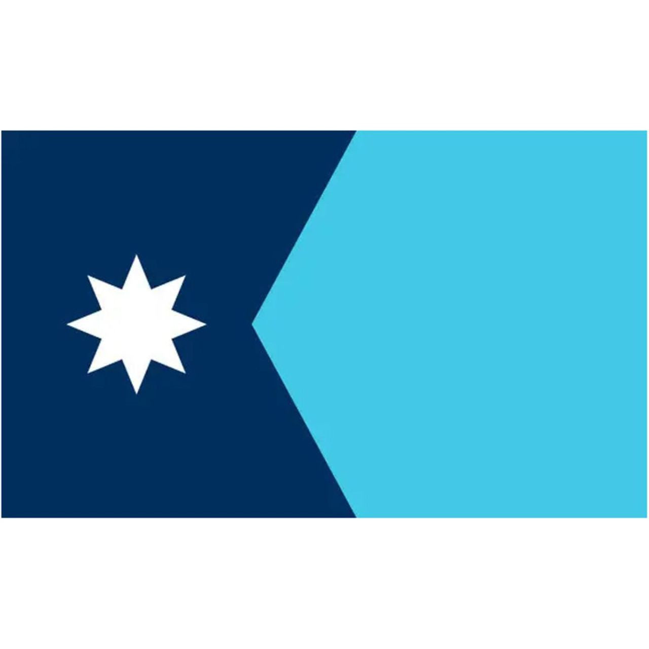 Panneau Métal "Minnesota" Abbreviation Flag - Format 8x12 Pouces - Aluminium - USA