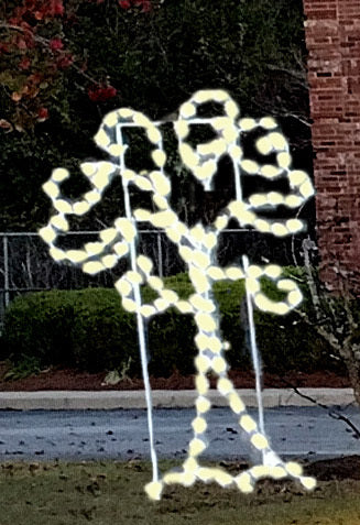 7' Winter Tree Silhouette Christmas Ground Mounted Decoration