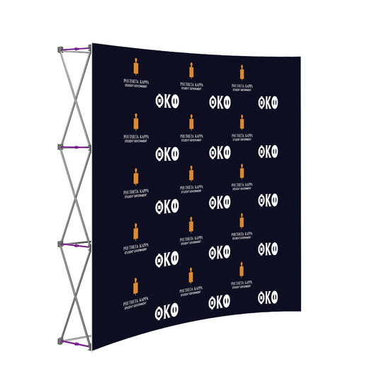 Pop-Up Curved Wall Tension Fabric Banner