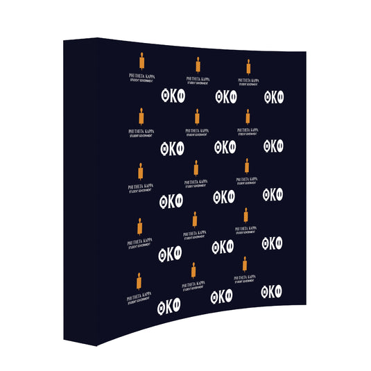 Pop-Up Curved Wall Tension Fabric Banner