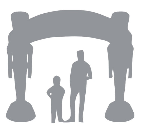 11' American Christmas Nutcracker Archway Fiberglass Christmas Decoration (Red and Blue)