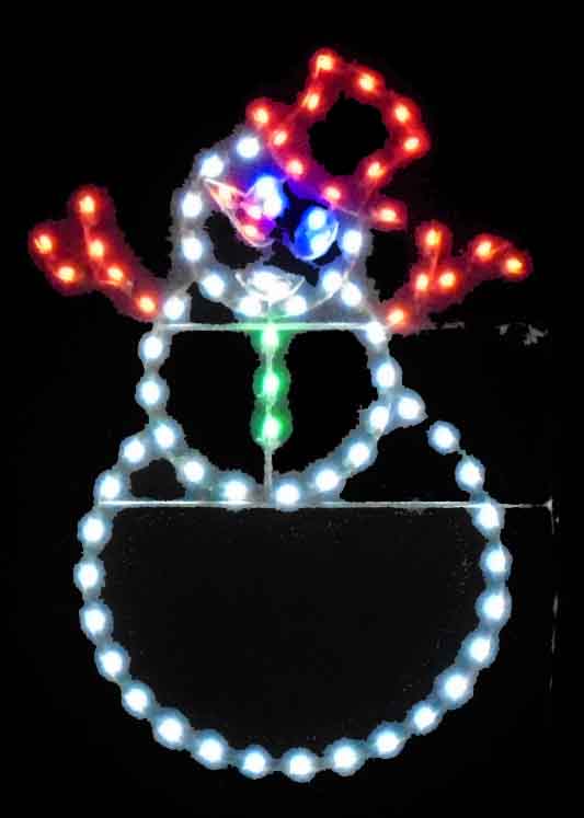 Load image into Gallery viewer, 6 ft. Snowman Silhouette Christmas Pole Mounted Decoration