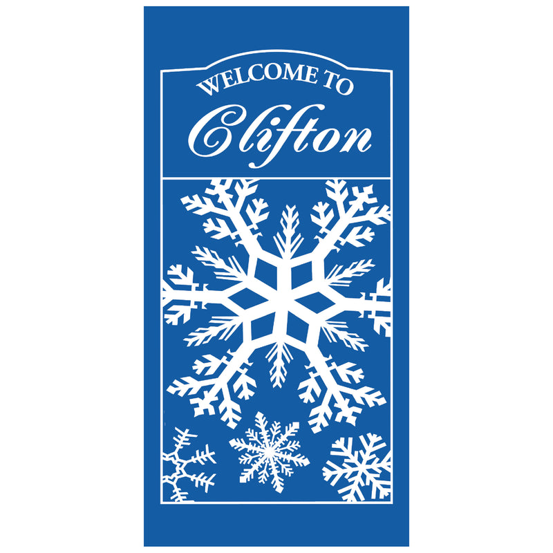 Load image into Gallery viewer, BS618 Winter Flakes - Pole Banner