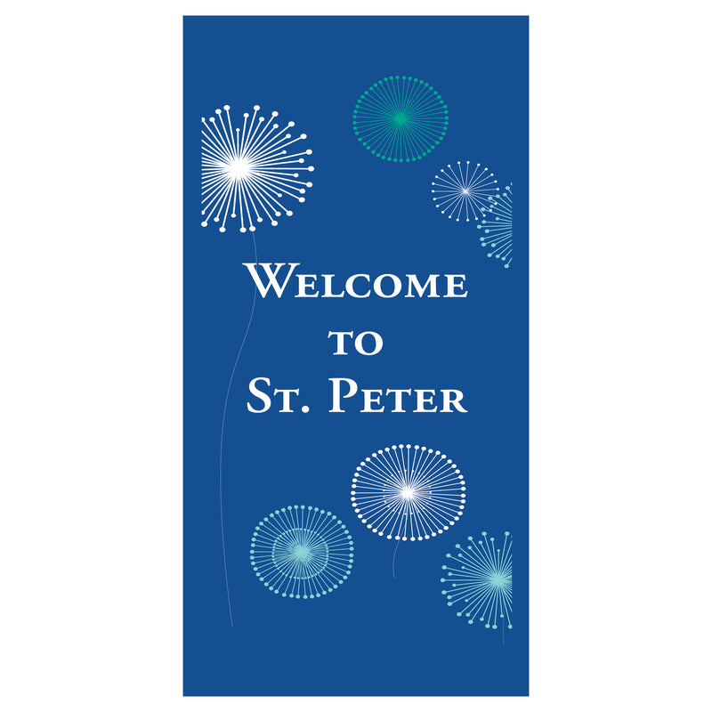 Load image into Gallery viewer, BS709 Floating Dandelions - Pole Banner