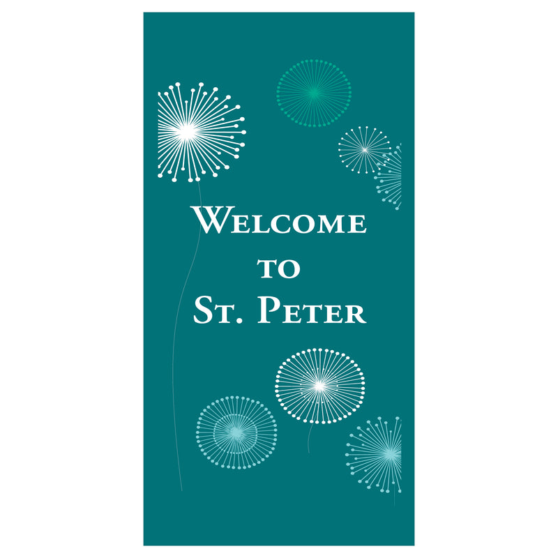 Load image into Gallery viewer, BS709 Floating Dandelions - Pole Banner