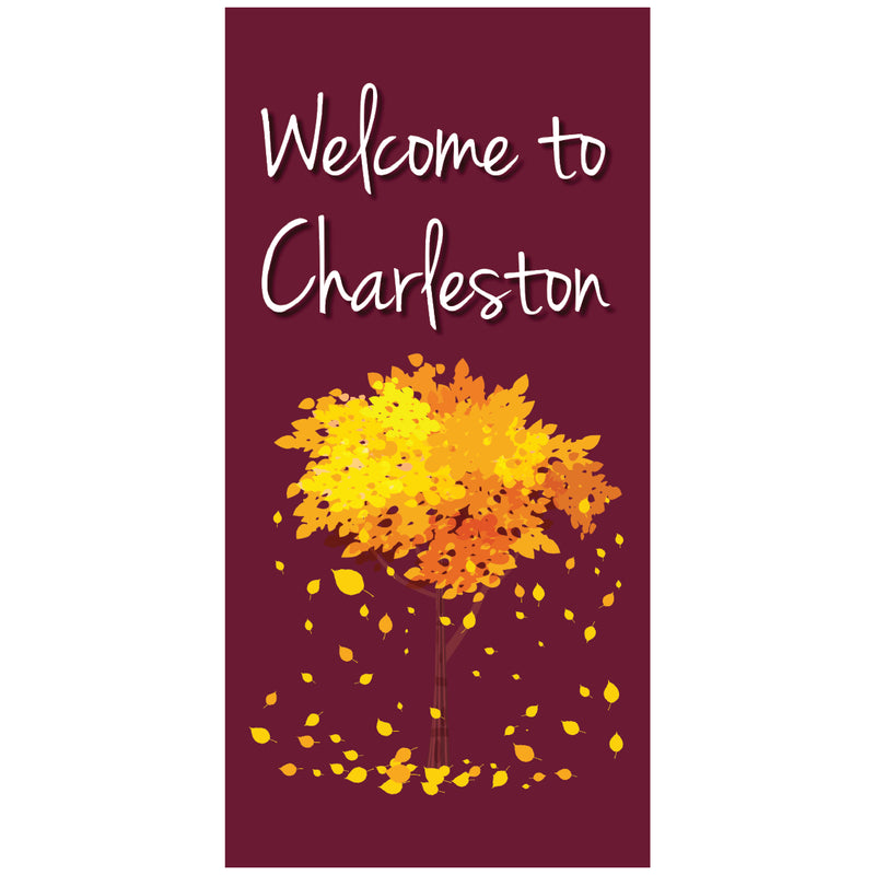 Load image into Gallery viewer, BS710 Autumn Leaves Falling - Pole Banner