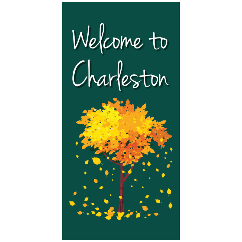 Load image into Gallery viewer, BS710 Autumn Leaves Falling - Pole Banner