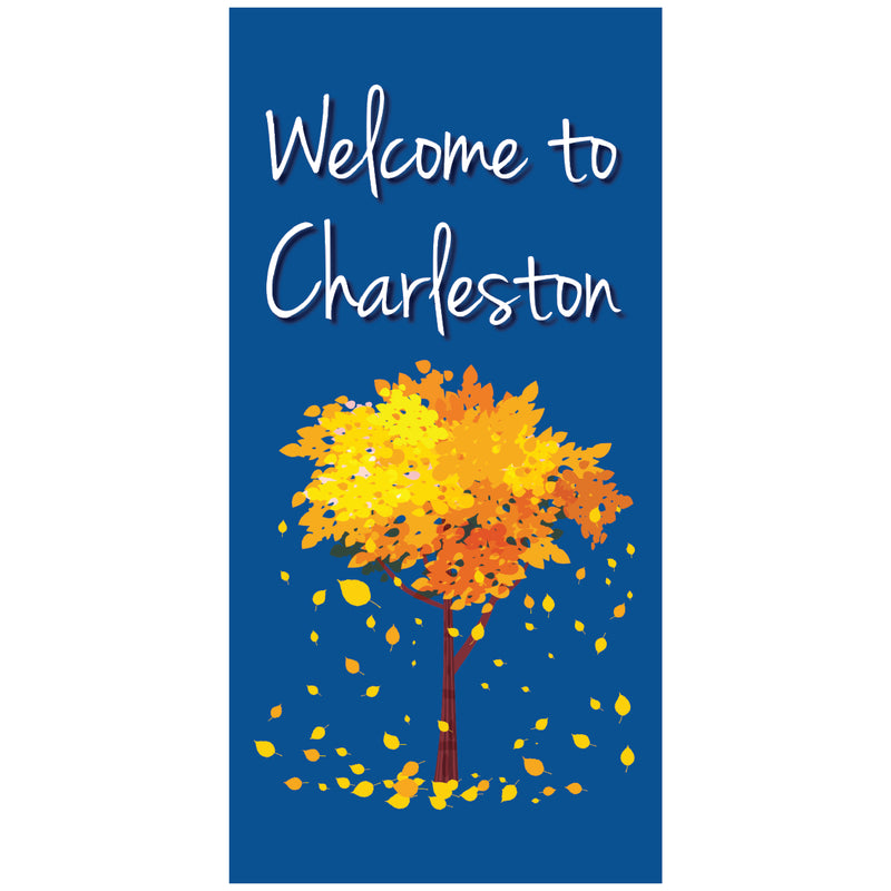 Load image into Gallery viewer, BS710 Autumn Leaves Falling - Pole Banner