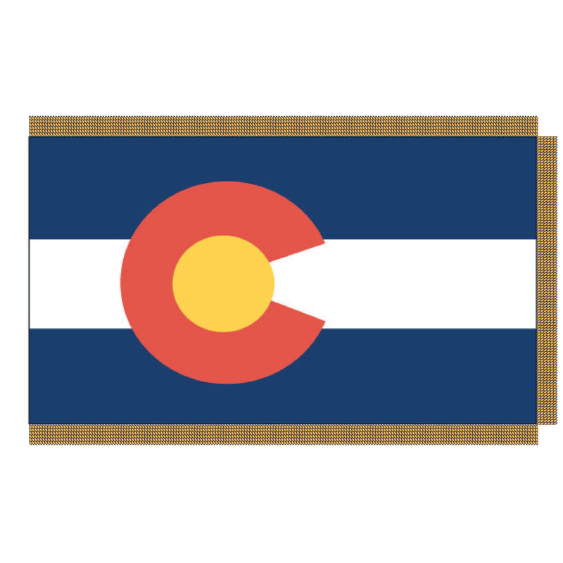 Load image into Gallery viewer, 3' x 5' Pole Hem and Fringe Nylon State Flags
