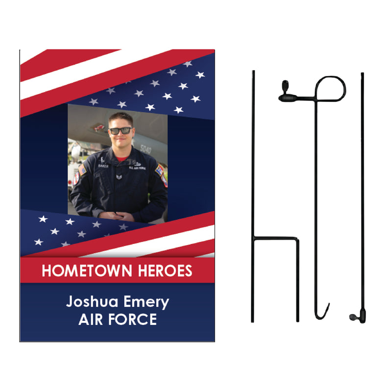 Load image into Gallery viewer, D447 Stylized Flag Hometown Hero - Garden Flag