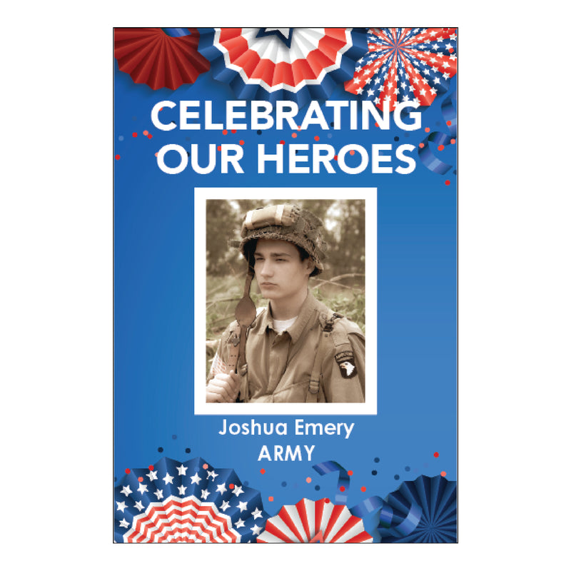 Load image into Gallery viewer, D448 Patriotic Blue Hometown Hero - Garden Flag