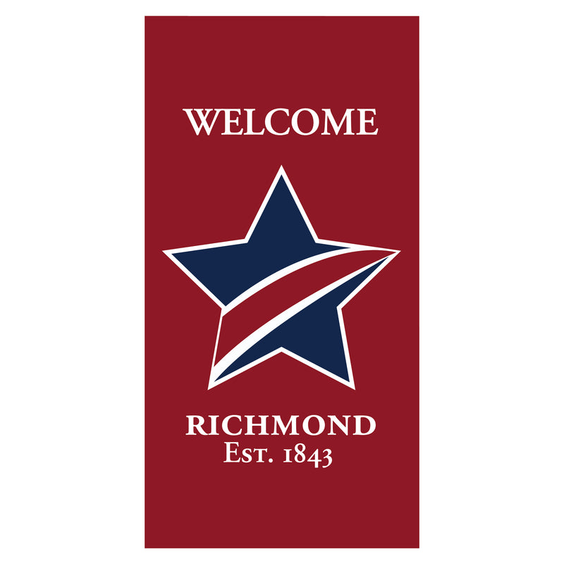 Load image into Gallery viewer, D588 Striped Star - Pole Banner