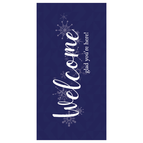 Load image into Gallery viewer, D591 Welcome Snowflakes - Pole Banner
