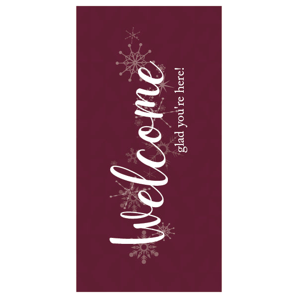 Load image into Gallery viewer, D591 Welcome Snowflakes - Pole Banner