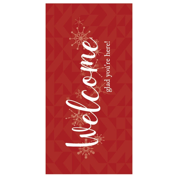 Load image into Gallery viewer, D591 Welcome Snowflakes - Pole Banner