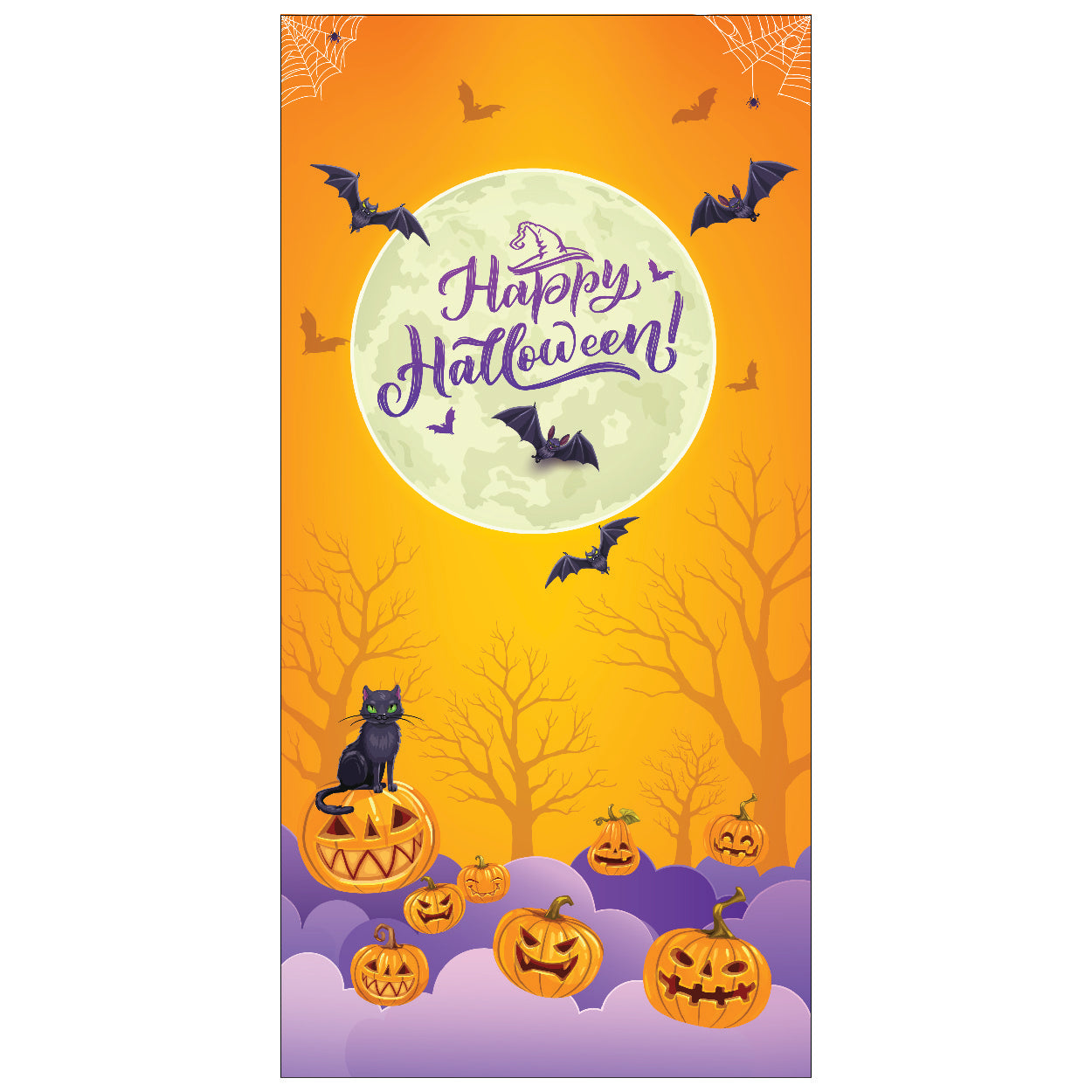 D650 Happy Halloween Pole Banner