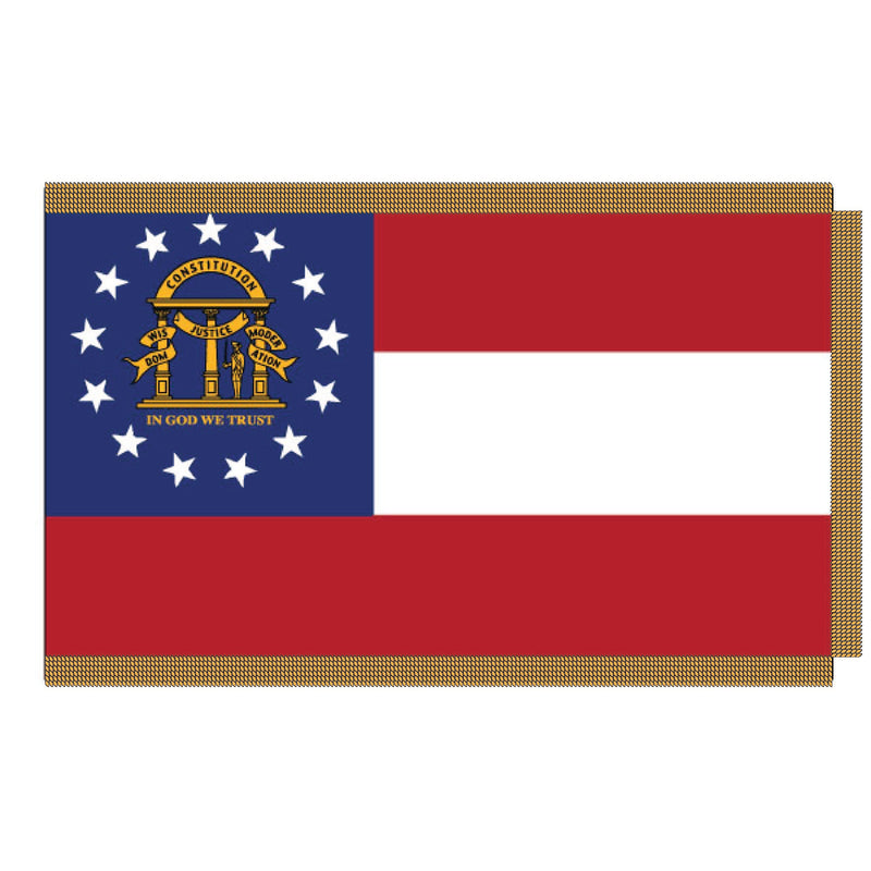 Load image into Gallery viewer, 3' x 5' Pole Hem and Fringe Nylon State Flags