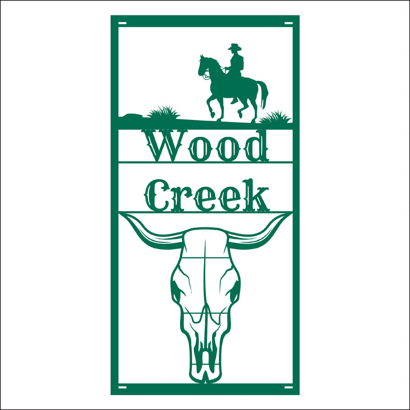 Load image into Gallery viewer, M112 Rustic Ranch - Metal Pole Banner