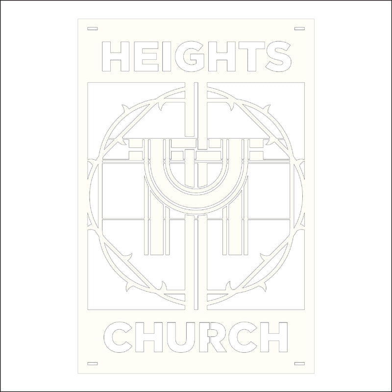 Load image into Gallery viewer, M115 Crown of Thorns - Metal Pole Banner