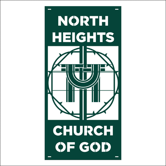 M115 Crown of Thorns - Metal Pole Banner