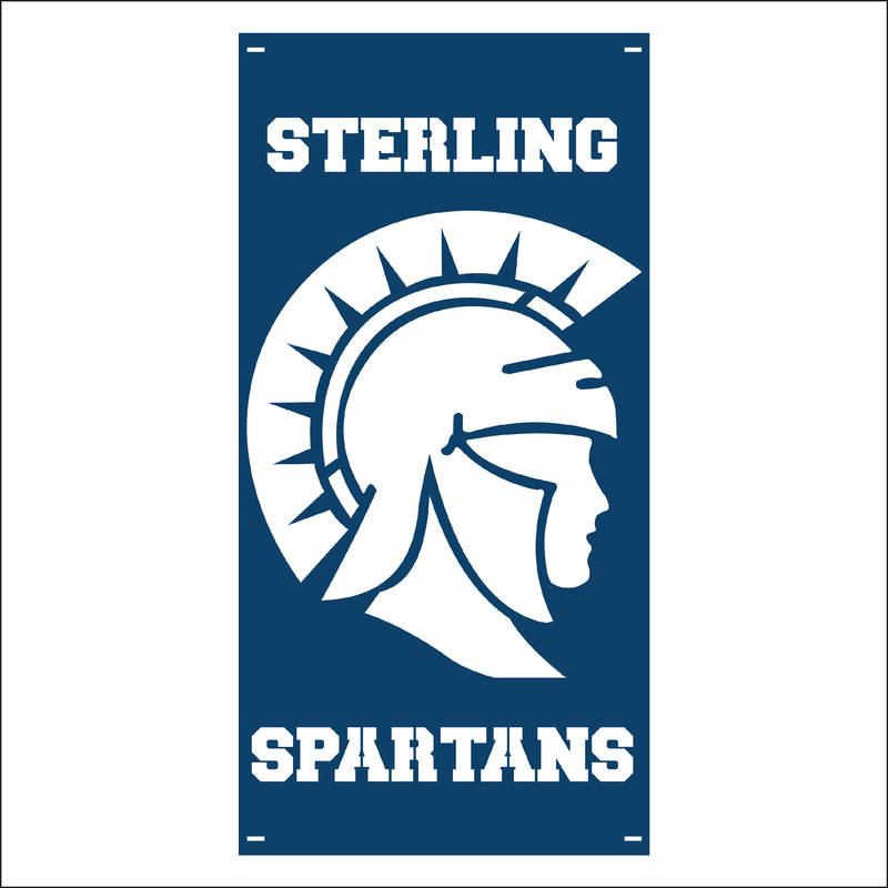 Load image into Gallery viewer, M116 Mascot Spartans - Metal Pole Banner