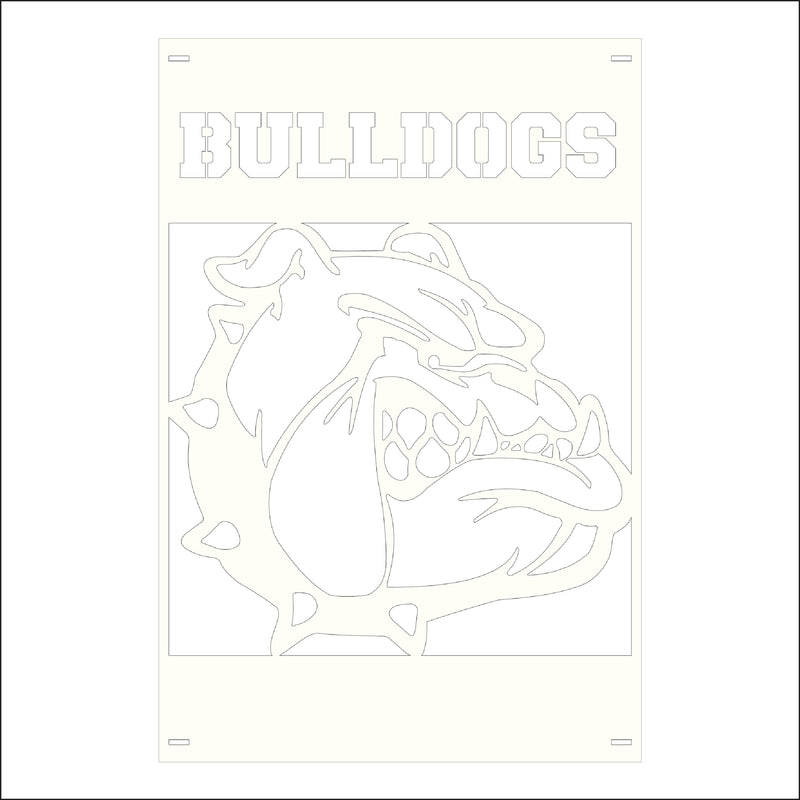 Load image into Gallery viewer, M118 Mascot Bulldogs - Metal Pole Banner
