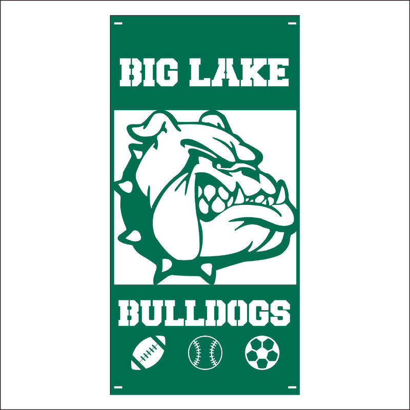 Load image into Gallery viewer, M118 Mascot Bulldogs - Metal Pole Banner
