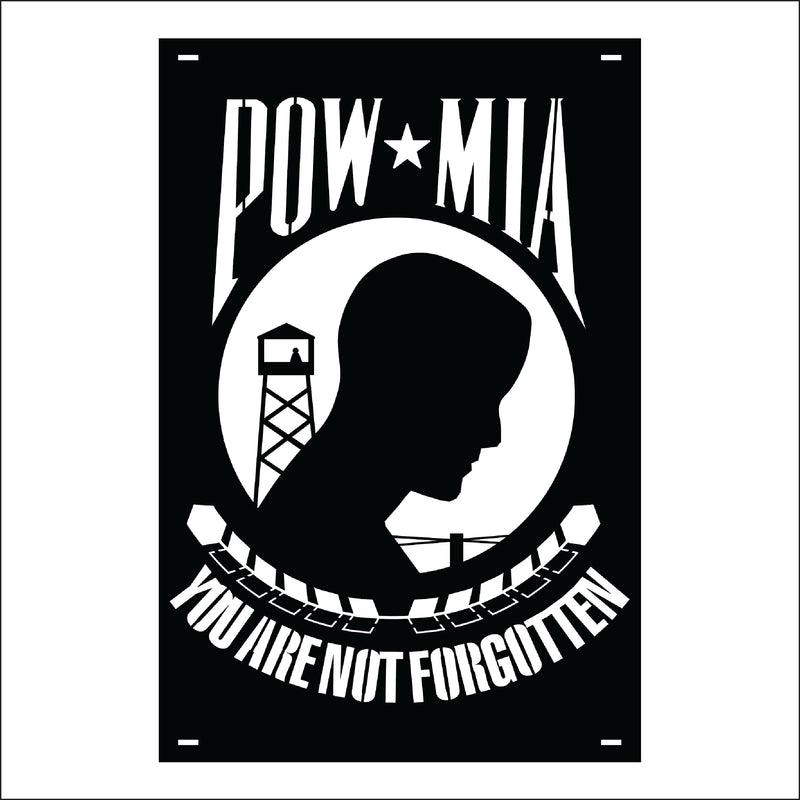 Load image into Gallery viewer, M119 POW/MIA - Metal Pole Banner