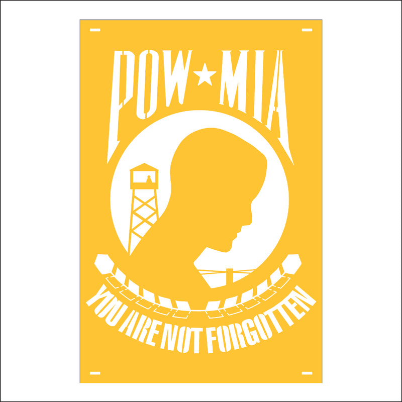 Load image into Gallery viewer, M119 POW/MIA - Metal Pole Banner