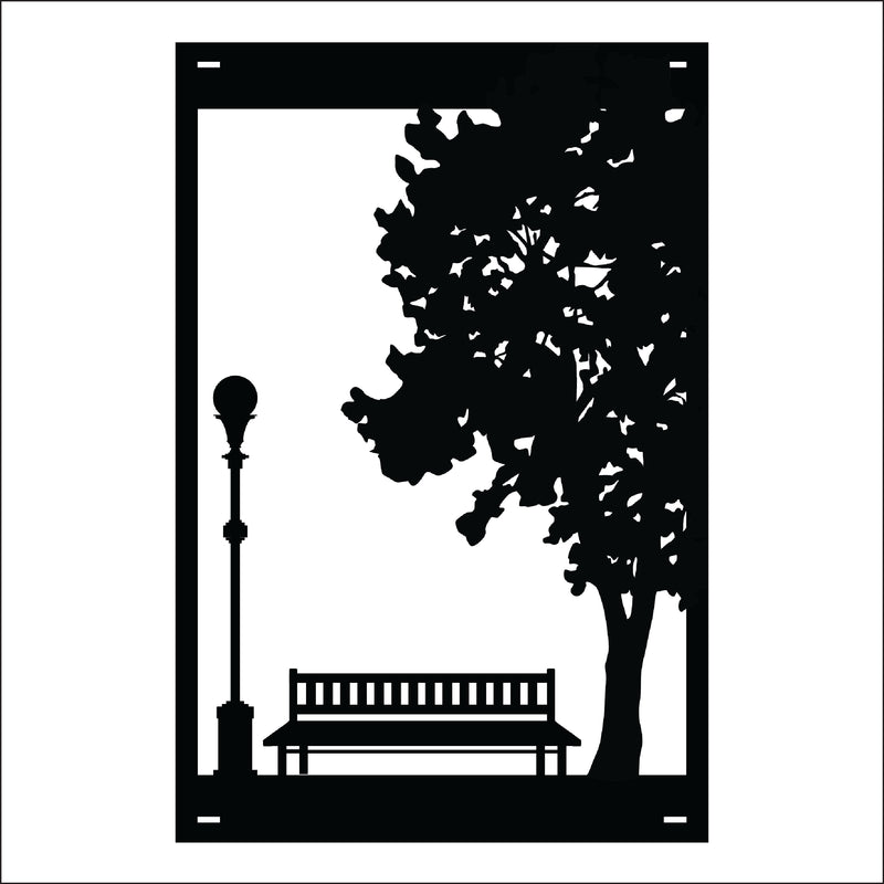 Load image into Gallery viewer, M120 Bench in the Park - Metal Pole Banner