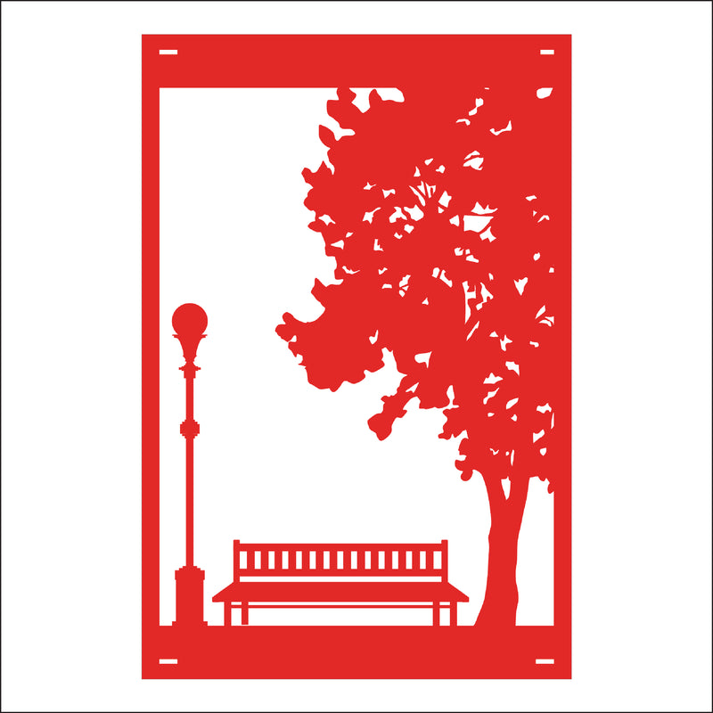 Load image into Gallery viewer, M120 Bench in the Park - Metal Pole Banner