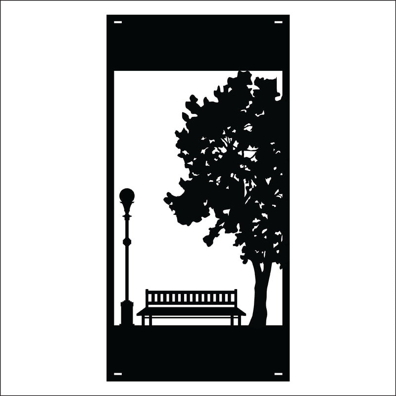 Load image into Gallery viewer, M120 Bench in the Park - Metal Pole Banner