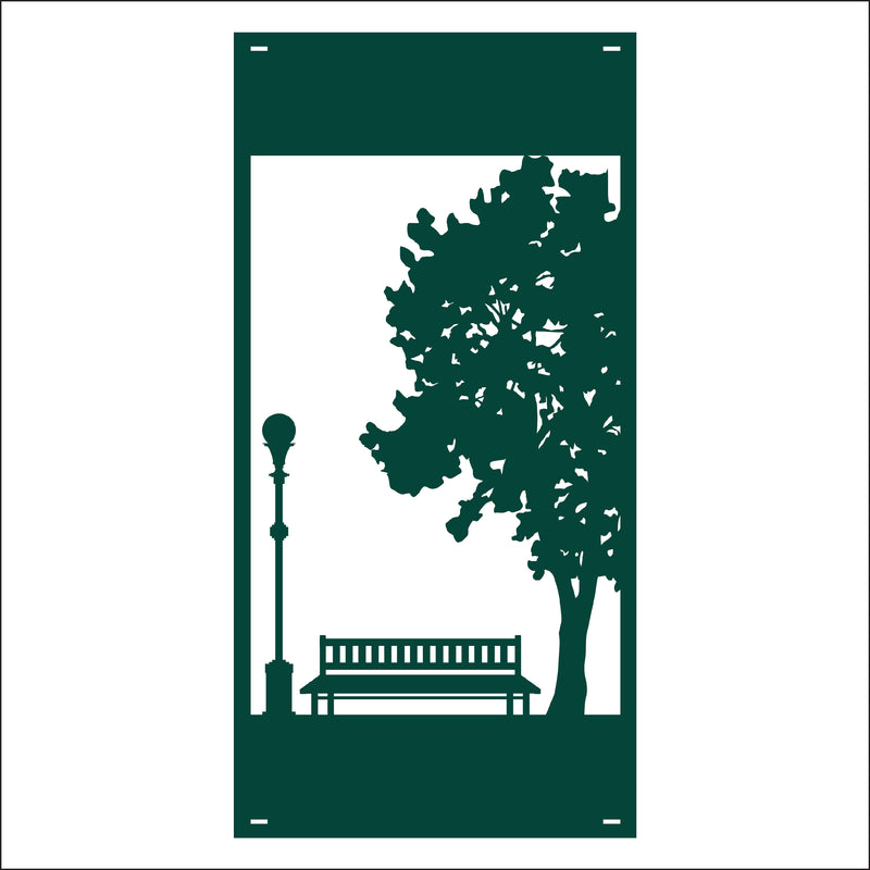 Load image into Gallery viewer, M120 Bench in the Park - Metal Pole Banner