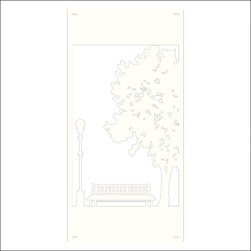 Load image into Gallery viewer, M120 Bench in the Park - Metal Pole Banner