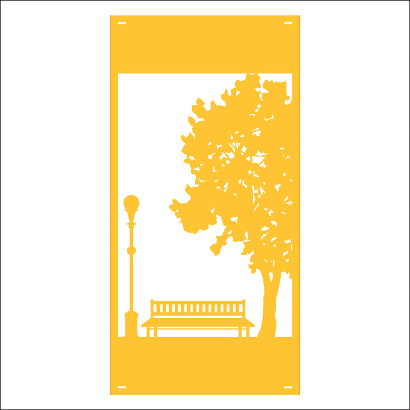 Load image into Gallery viewer, M120 Bench in the Park - Metal Pole Banner