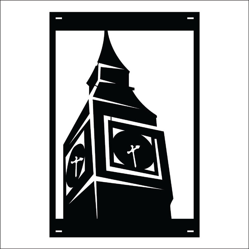 Load image into Gallery viewer, M123 Clock Tower - Metal Pole Banner