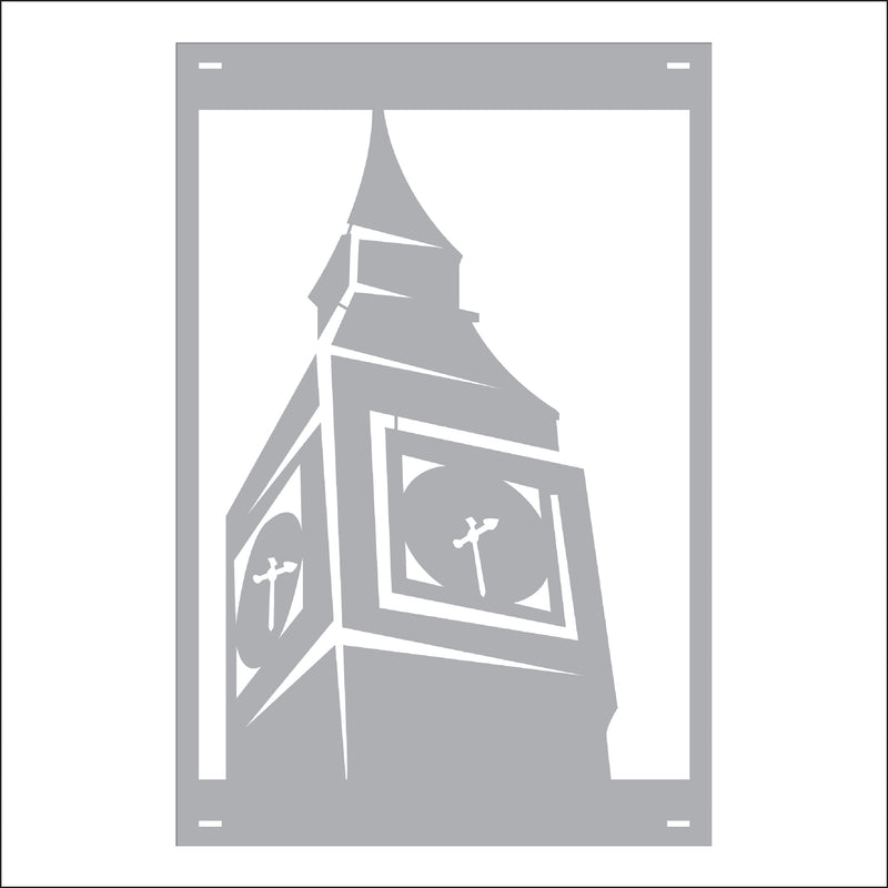 Load image into Gallery viewer, M123 Clock Tower - Metal Pole Banner