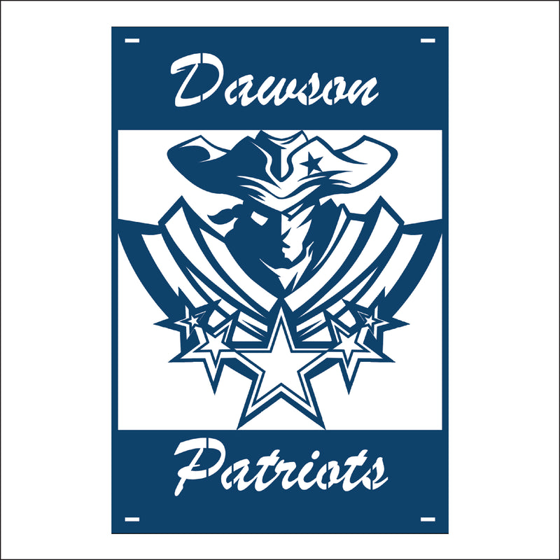Load image into Gallery viewer, M129 Mascot Patriots - Metal Pole Banner