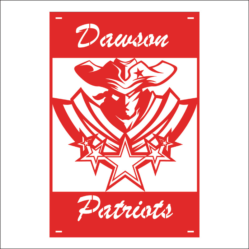 Load image into Gallery viewer, M129 Mascot Patriots - Metal Pole Banner