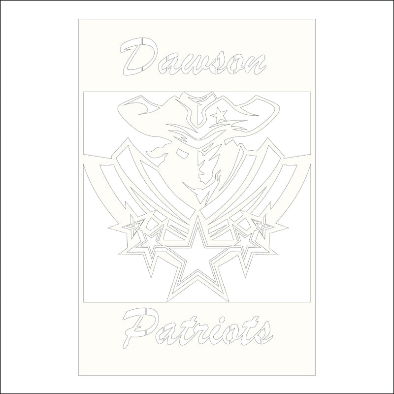 Load image into Gallery viewer, M129 Mascot Patriots - Metal Pole Banner