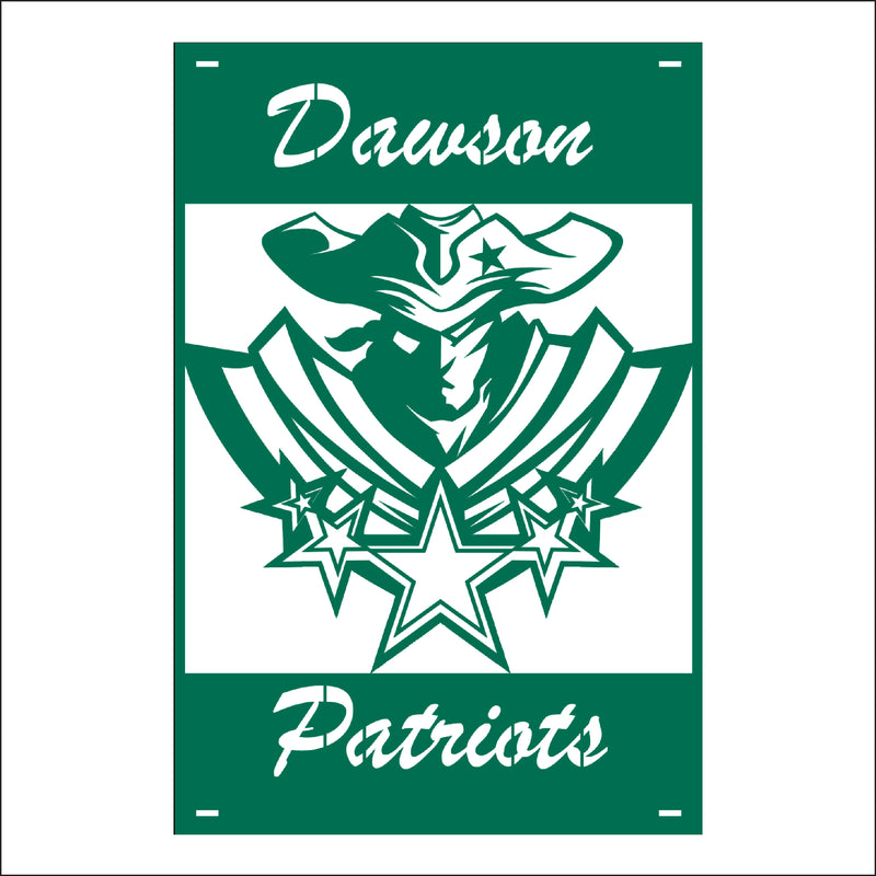 Load image into Gallery viewer, M129 Mascot Patriots - Metal Pole Banner