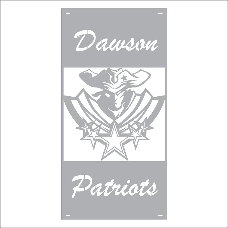 Load image into Gallery viewer, M129 Mascot Patriots - Metal Pole Banner