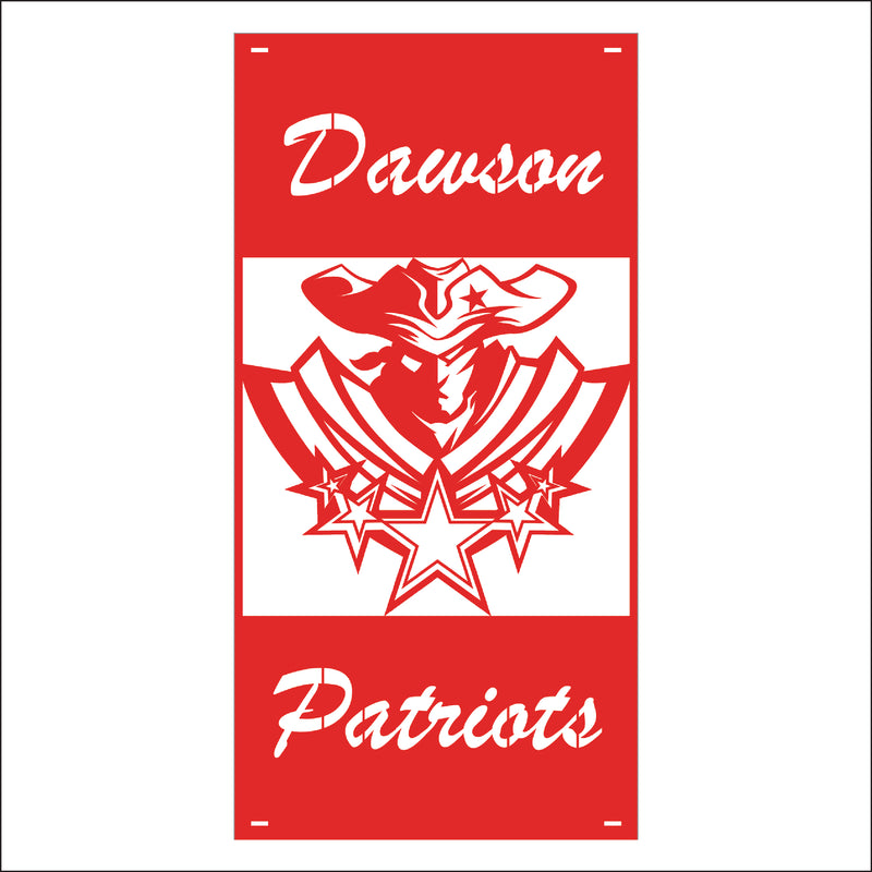 Load image into Gallery viewer, M129 Mascot Patriots - Metal Pole Banner