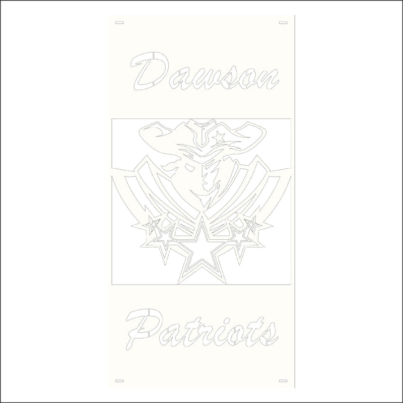 Load image into Gallery viewer, M129 Mascot Patriots - Metal Pole Banner