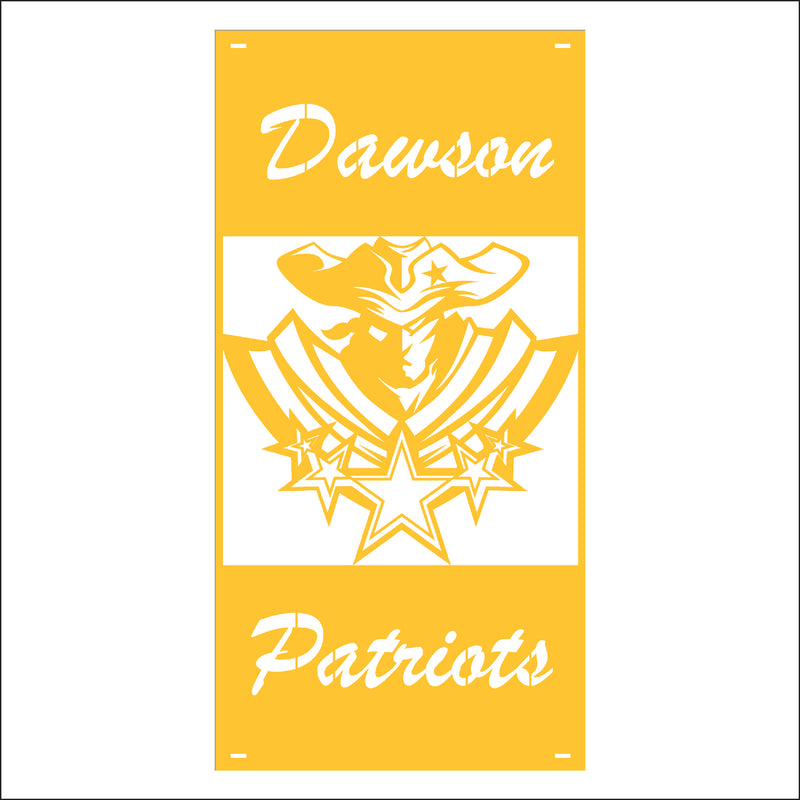 Load image into Gallery viewer, M129 Mascot Patriots - Metal Pole Banner