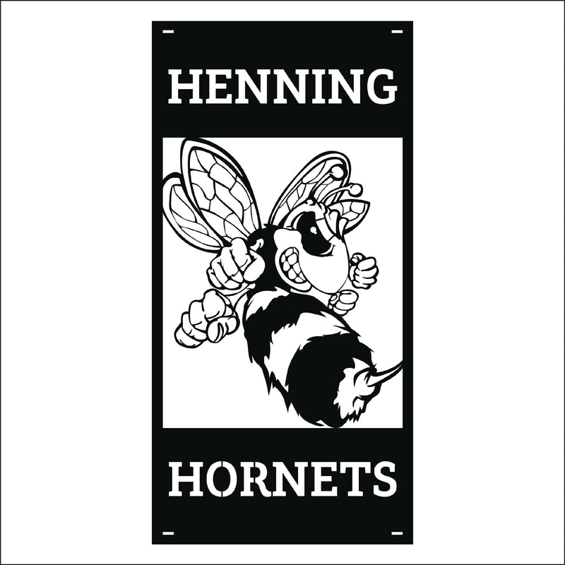 Load image into Gallery viewer, M131 Mascot Hornets - Metal Pole Banner